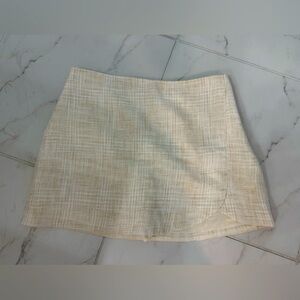 Abercrombie & Fitch Cream A-line Mini Skort
